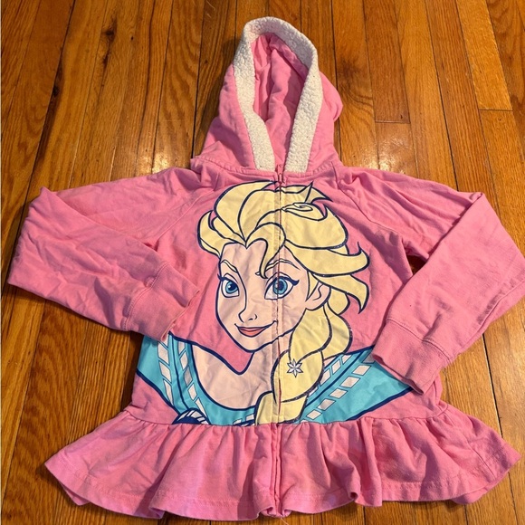 Disney Other - Disney Frozen Elsa Pink Hoodie Jacket